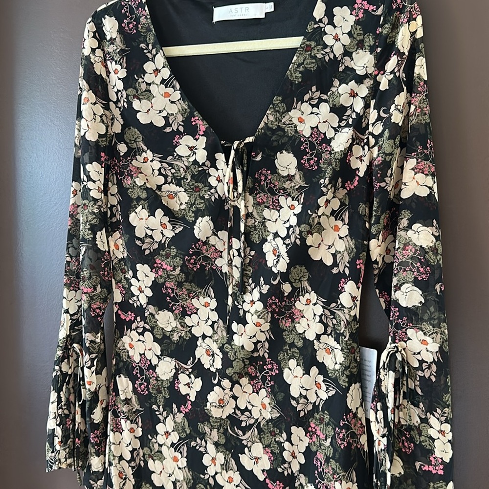 ASTR THE LABEL Floral Long Sleeve Maxi Dress NEW sz L - Picture 7 of 13